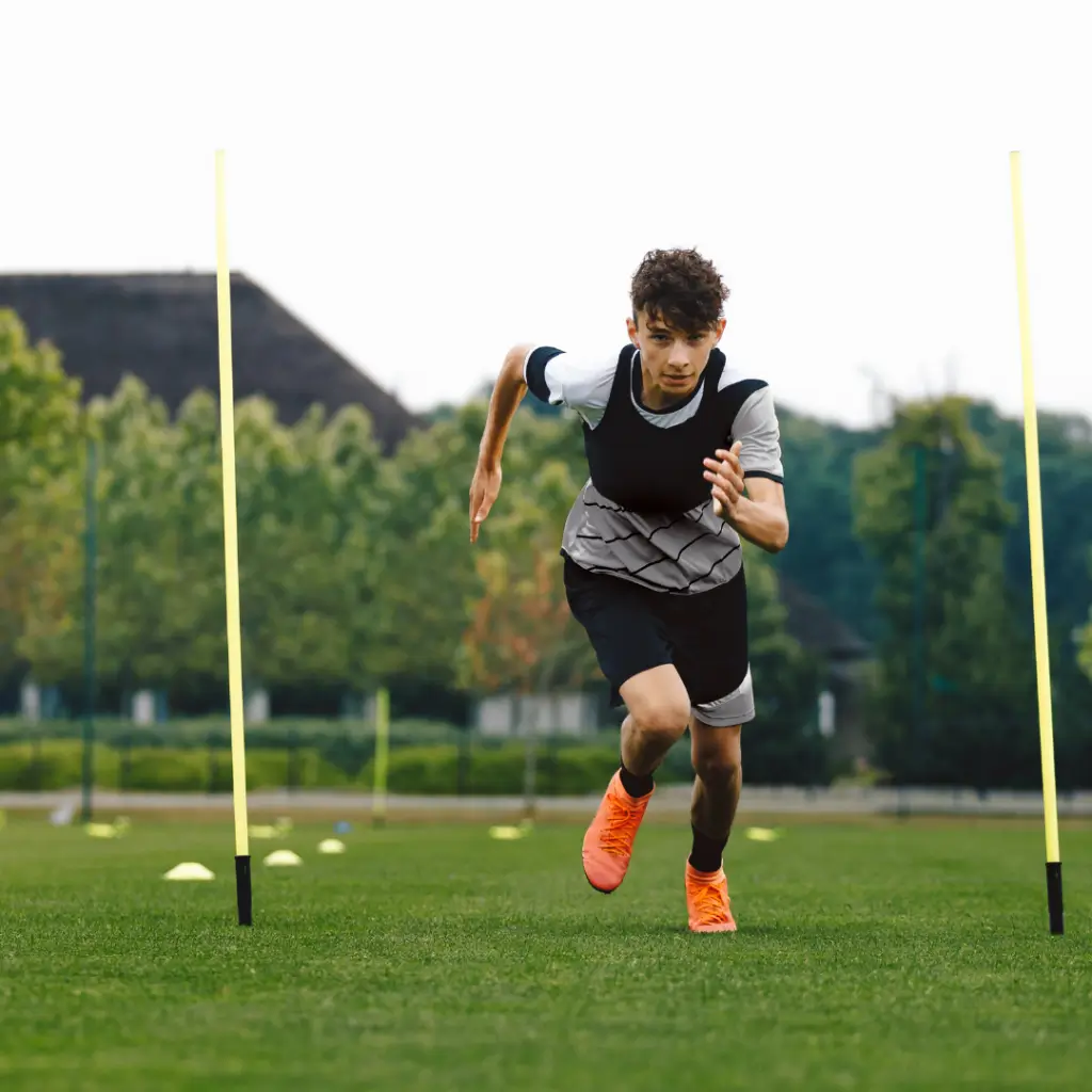 boy running in playground