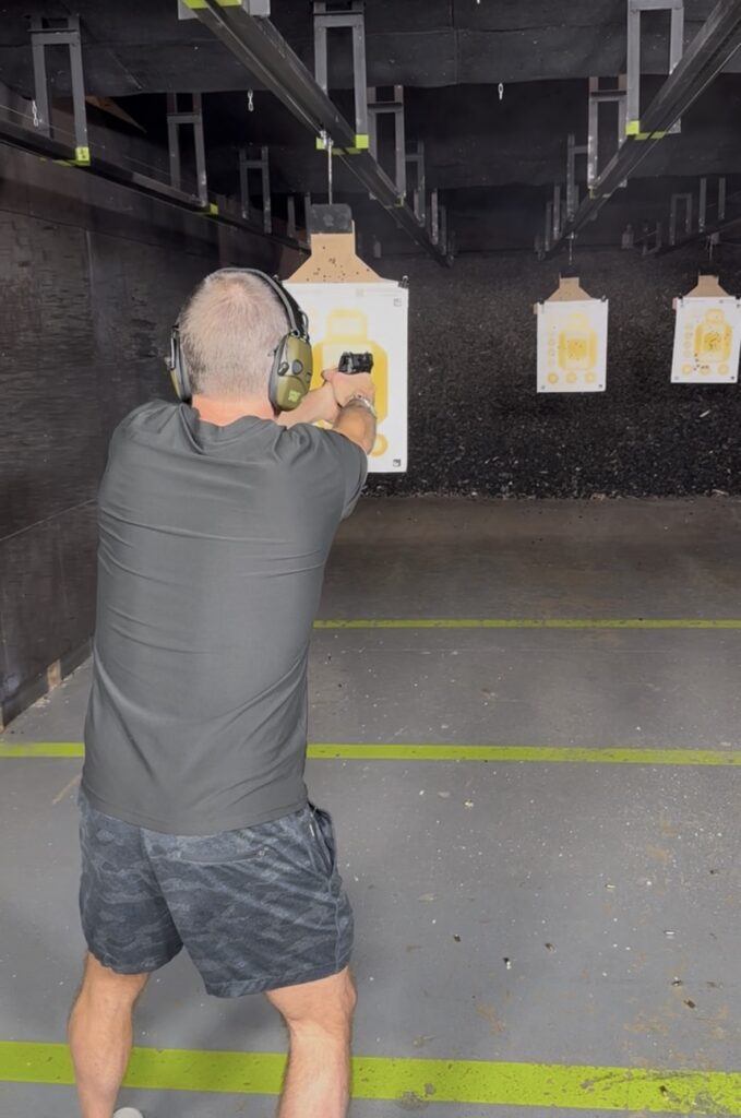 Gun instructor teaching shooting lessons in Belle Glade Florida