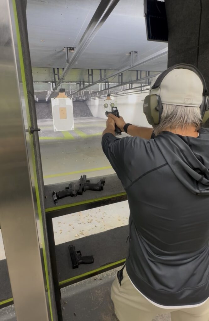Gun instructor teaching shooting lessons in Davie Florida