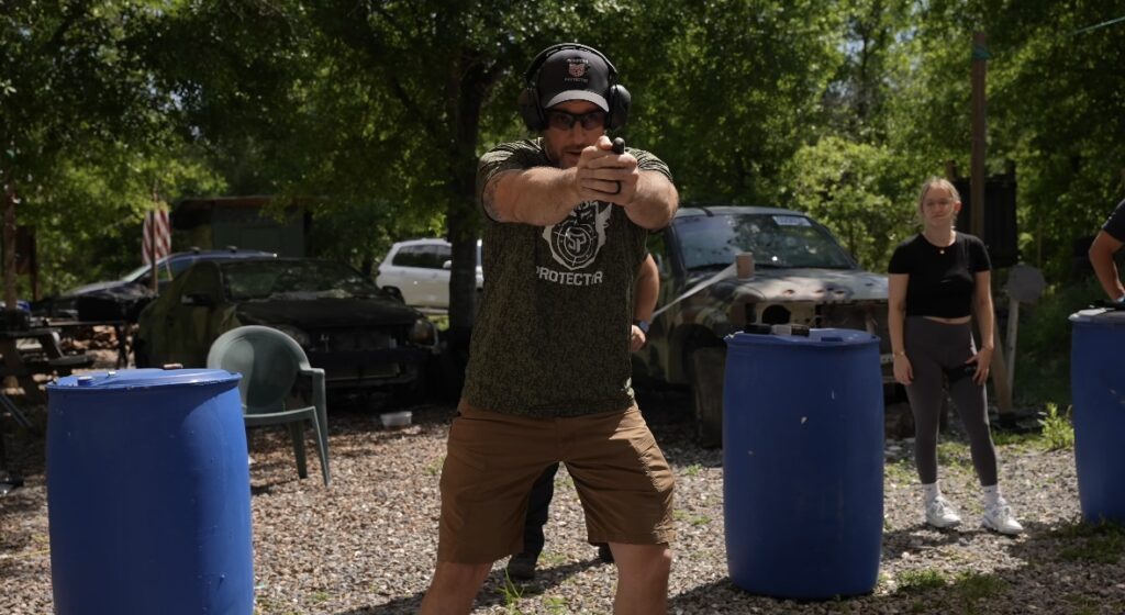 Gun instructor teaching shooting lessons in Fort Lauderdale Florida