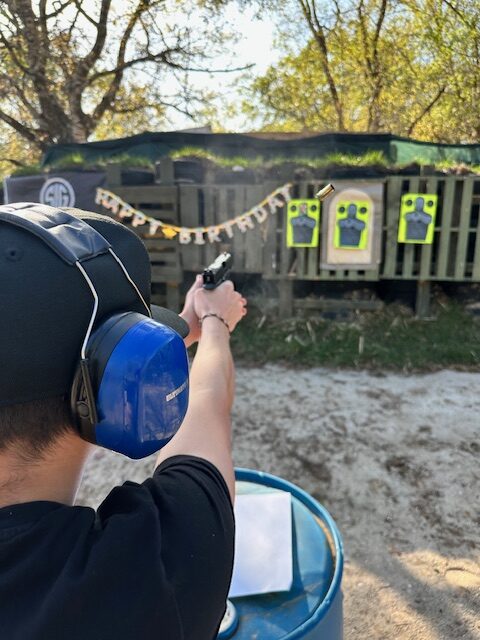 Gun instructor teaching shooting lessons in Hollywood Florida