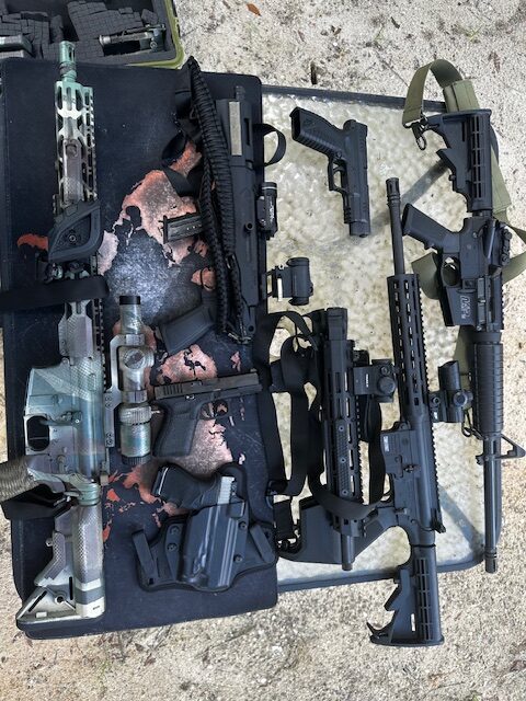 Outdoor shooting range near Palm Springs at Smoke and Barrel Gun Club Okeechobee