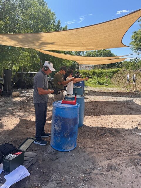 Gun instructor teaching shooting lessons in Pembroke Pines Florida