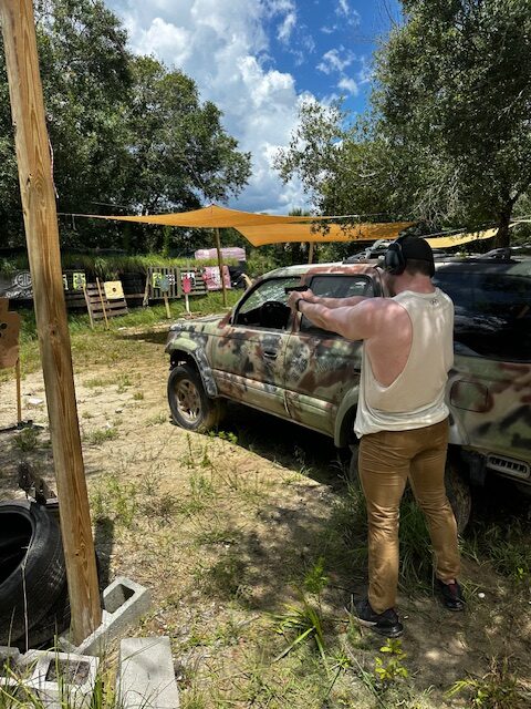 Gun instructor teaching shooting lessons in Plantation Florida