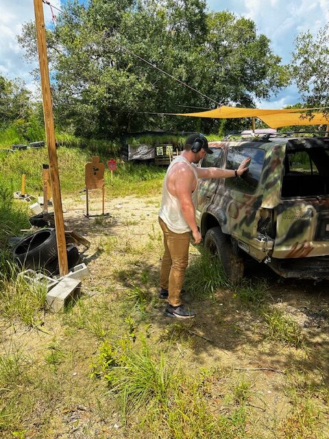 Outdoor shooting range near Plantation at Smoke and Barrel Gun Club Okeechobee