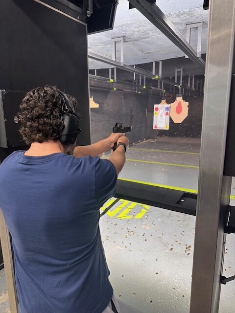 Gun instructor teaching shooting lessons in Riviera Beach Florida