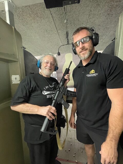 Gun instructor teaching shooting lessons in Hobe Sound Florida