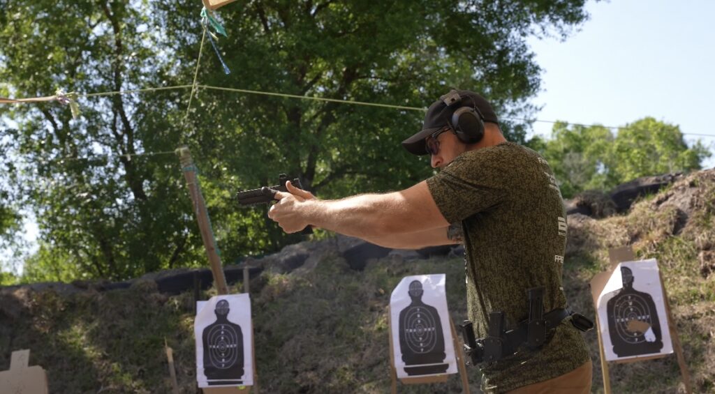 Outdoor shooting range near Indiantown at Smoke and Barrel Gun Club Okeechobee