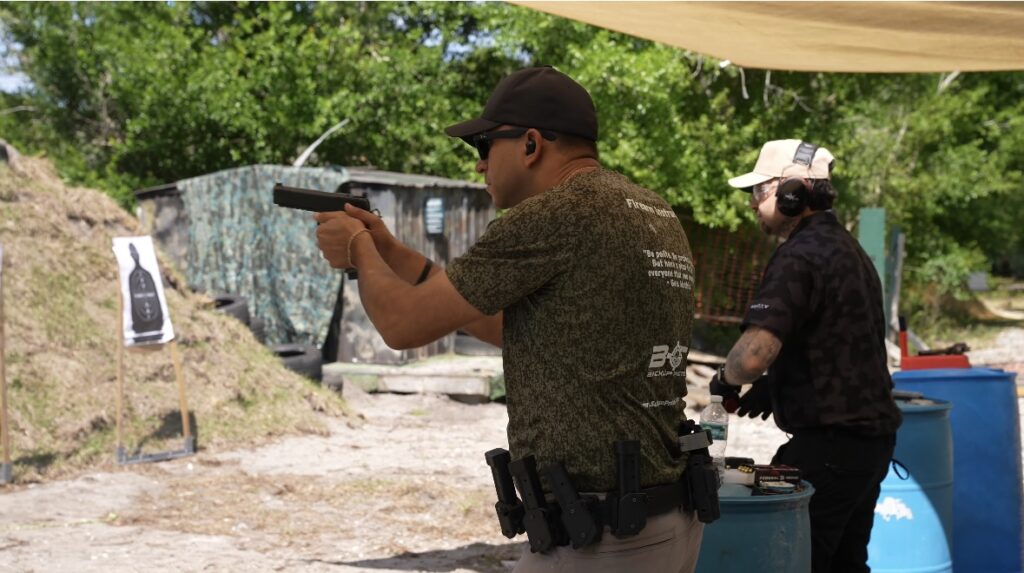 Outdoor shooting range near Indiantown at Smoke and Barrel Gun Club Okeechobee