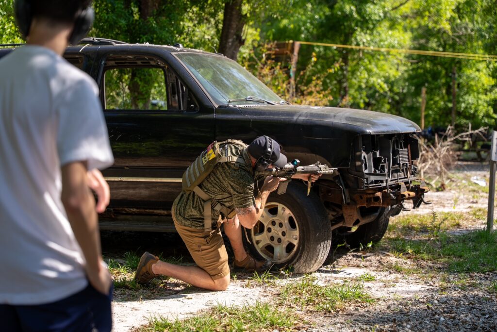 Gun instructor teaching shooting lessons in Margate Florida