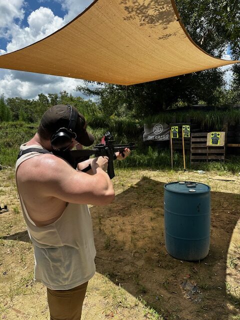 Gun instructor teaching shooting lessons in Poinciana Florida