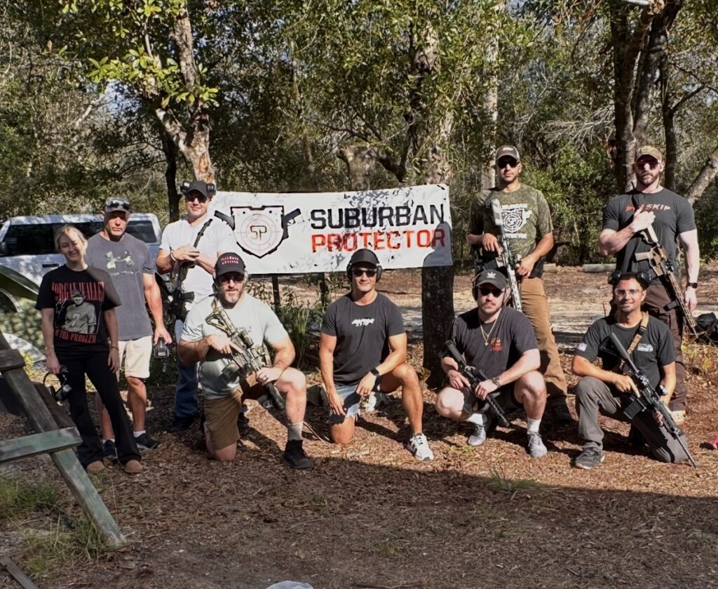 Group firearm training course with suburban protector in south florida