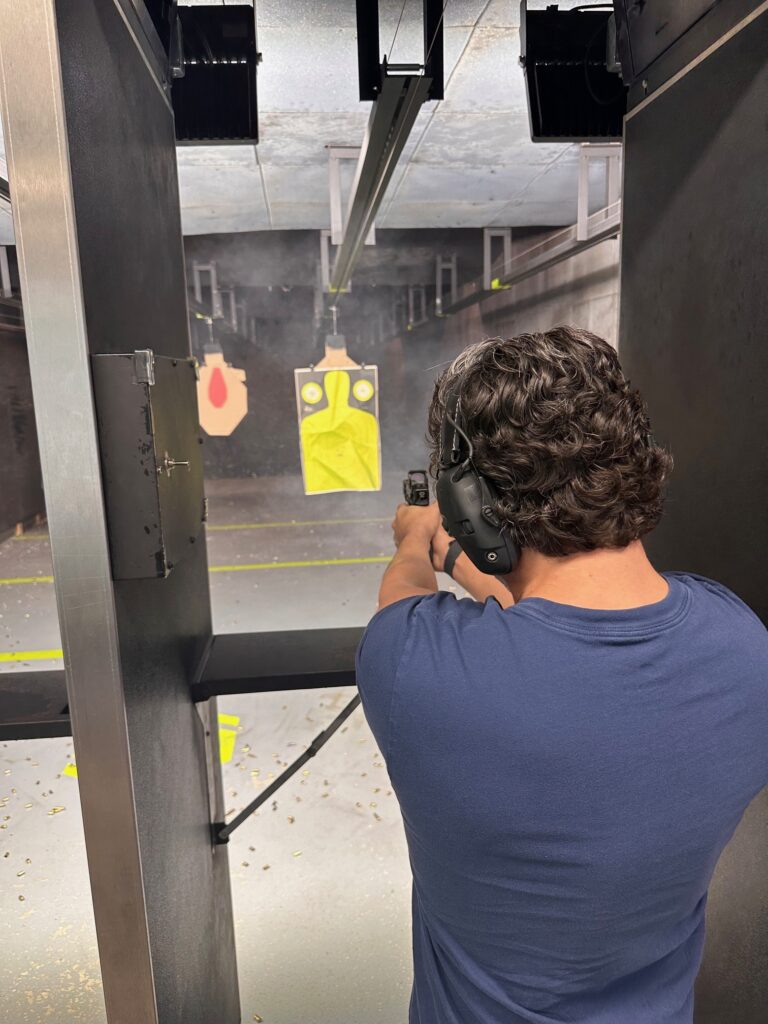 florida concealed weapons license course student doing live fire